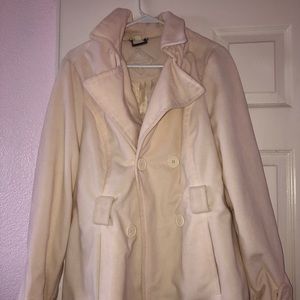 Cream colored coat!
